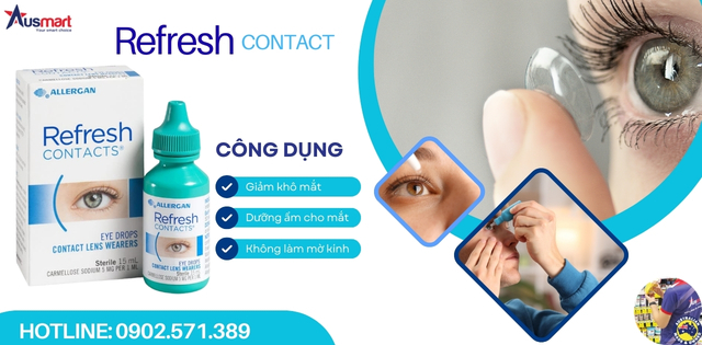 Công dụng của thuốc nhỏ mắt Refresh Contact Eye Drops