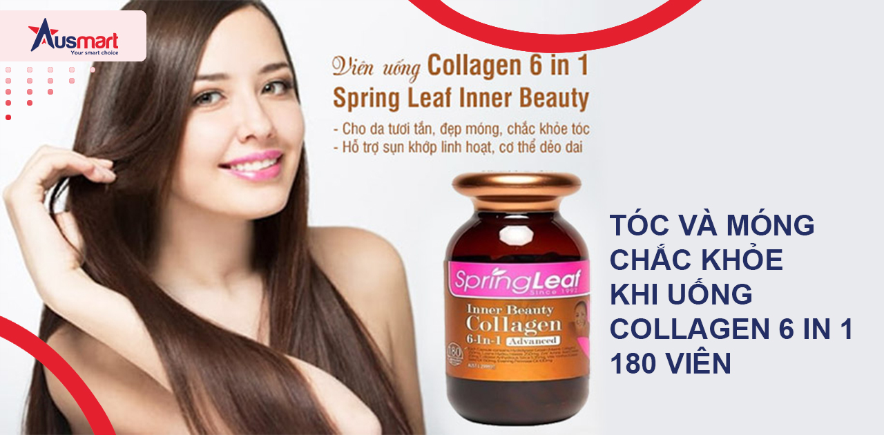 Tóc và móng chắc khỏe Khi Sử Dụng Collagen 6 In 1 180 Viên