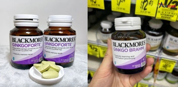 Thực phẩm chức năng bổ não Blackmores Ginkgo Brahmi và Blackmores GinkgoForte