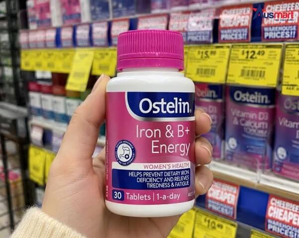 Viên uống bổ sung sắt Ostelin Iron & B+ Energy