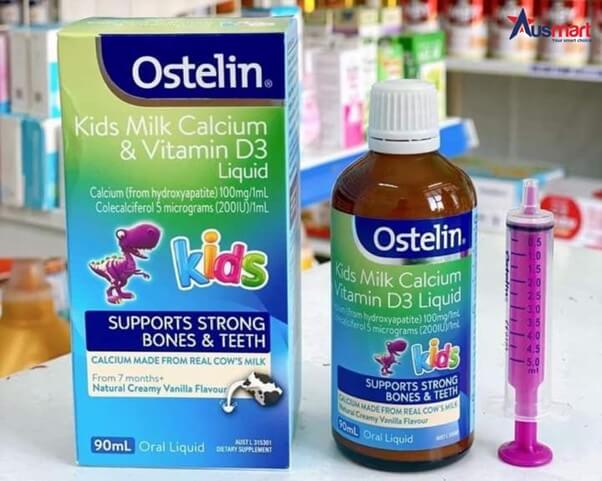 Thực phẩm chức năng tăng chiều cao Ostelin Kids Milk Calcium & Vitamin D3 Liquid