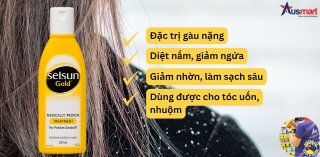 Dầu gội trị gàu Selsun Gold Medically Proven Treatment Dầu gội trị gàu Selsun Gold Medically Proven Treatment