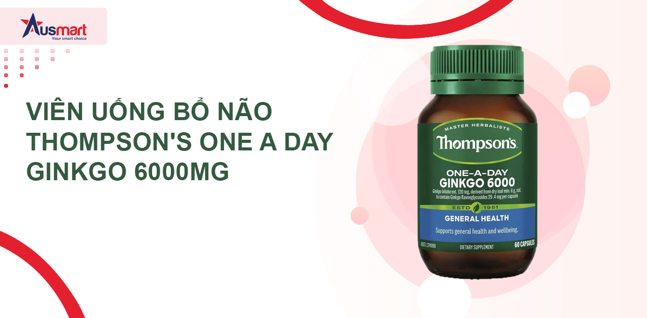 Viên uống bổ não Thompson's One A Day Ginkgo 6000mg