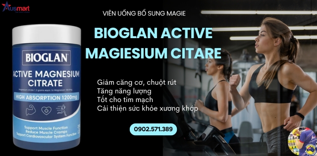 Tác dụng của Magie Bioglan Active Magiesium Citrate