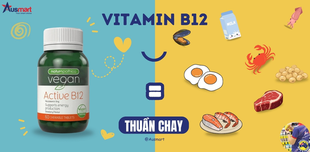 Viên uống bổ sung Vitamin B12 thuần chay Naturopathica Vegan Active