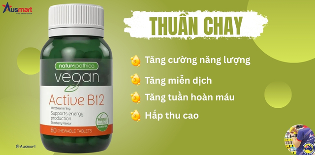 Công dụng của Vitamin B12 thuần chay Naturopathica Vegan Active