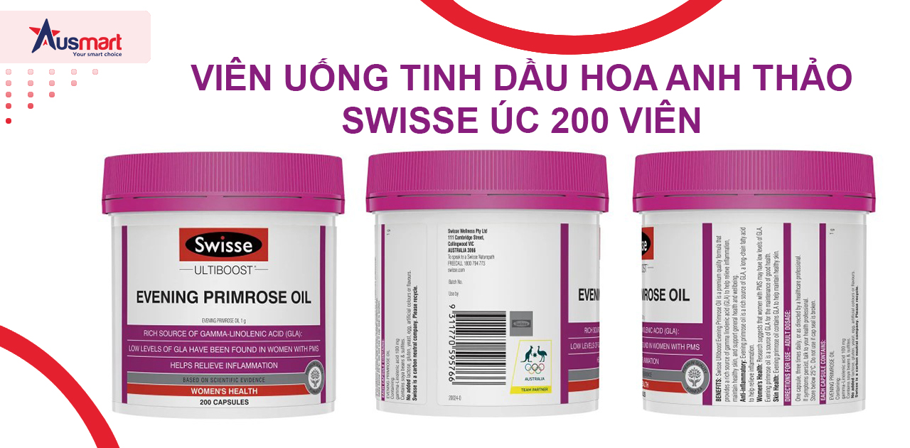 Viên uống tinh dầu hoa anh thảo Swisse Úc 200 viên