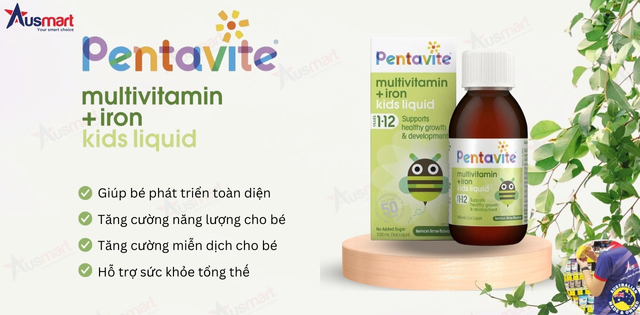 Công dụng Vitamin tổng hợp cho Trẻ Pentavite Multivitamin + Iron kids Công dụng Vitamin tổng hợp cho Trẻ Pentavite Multivitamin + Iron kids