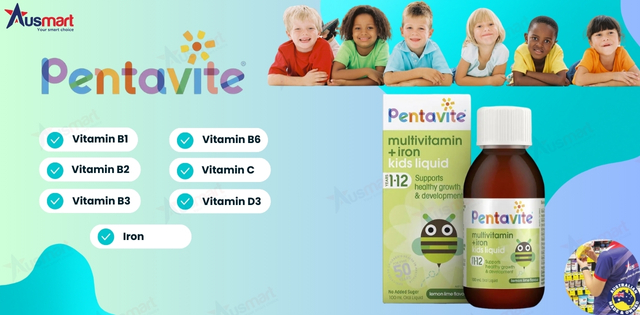 Thành phần Vitamin tổng hợp cho trẻ Pentavite Multivitamin + Iron kids Thành phần Vitamin tổng hợp cho trẻ Pentavite Multivitamin + Iron kids