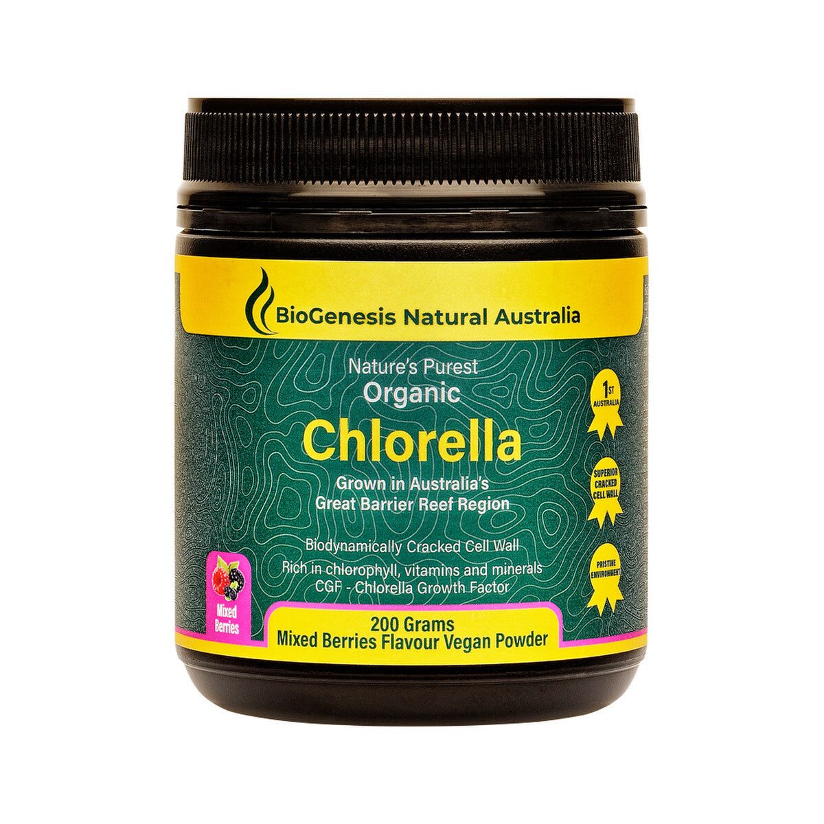 Bột tảo Chlorella hữu cơ BioGenesis Natural Australia Nature's Purest Organic Chlorella Powder