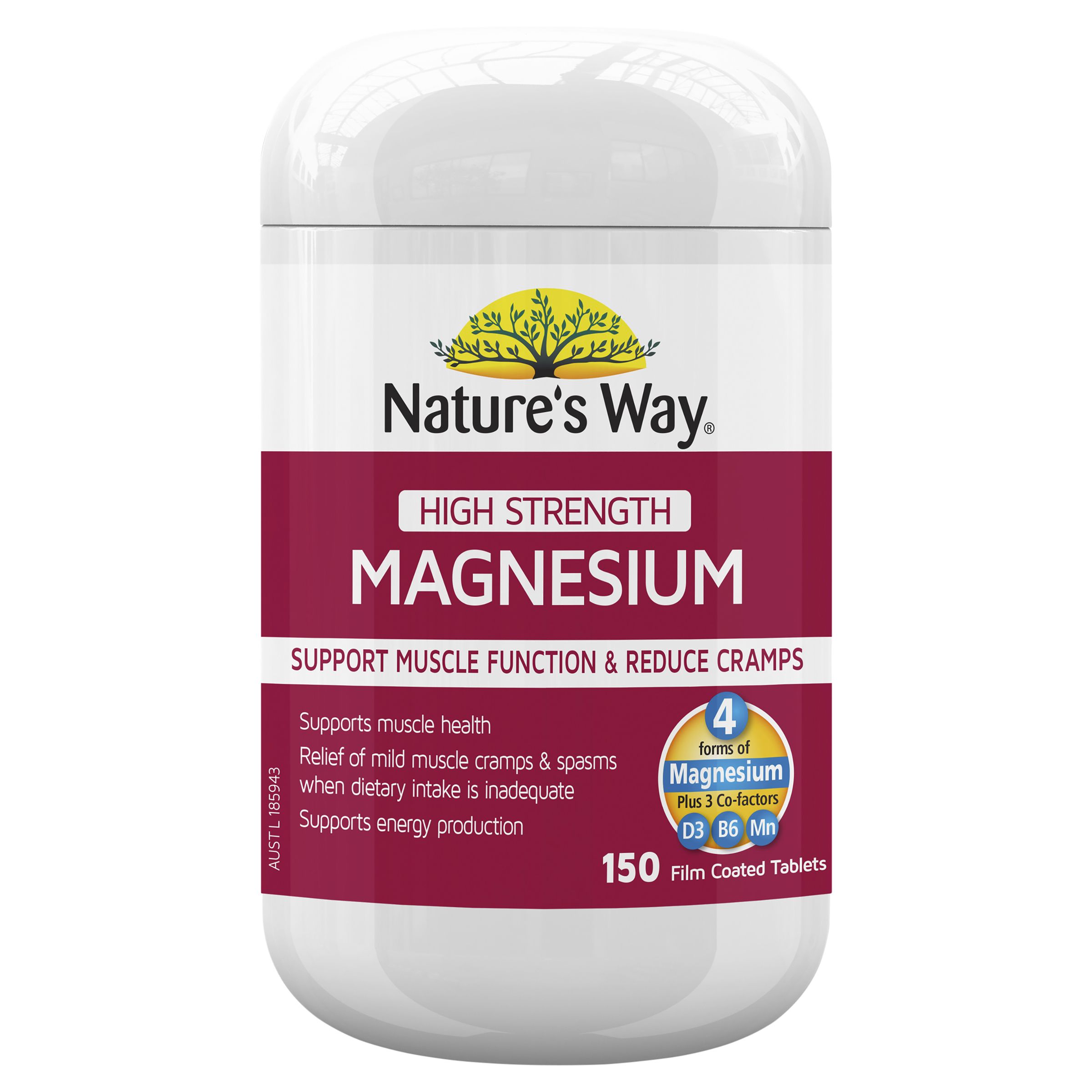 Viên uống Magie Nature's Way High Strength Magnesium 150 viên | Sản phẩm chính hãng Úc