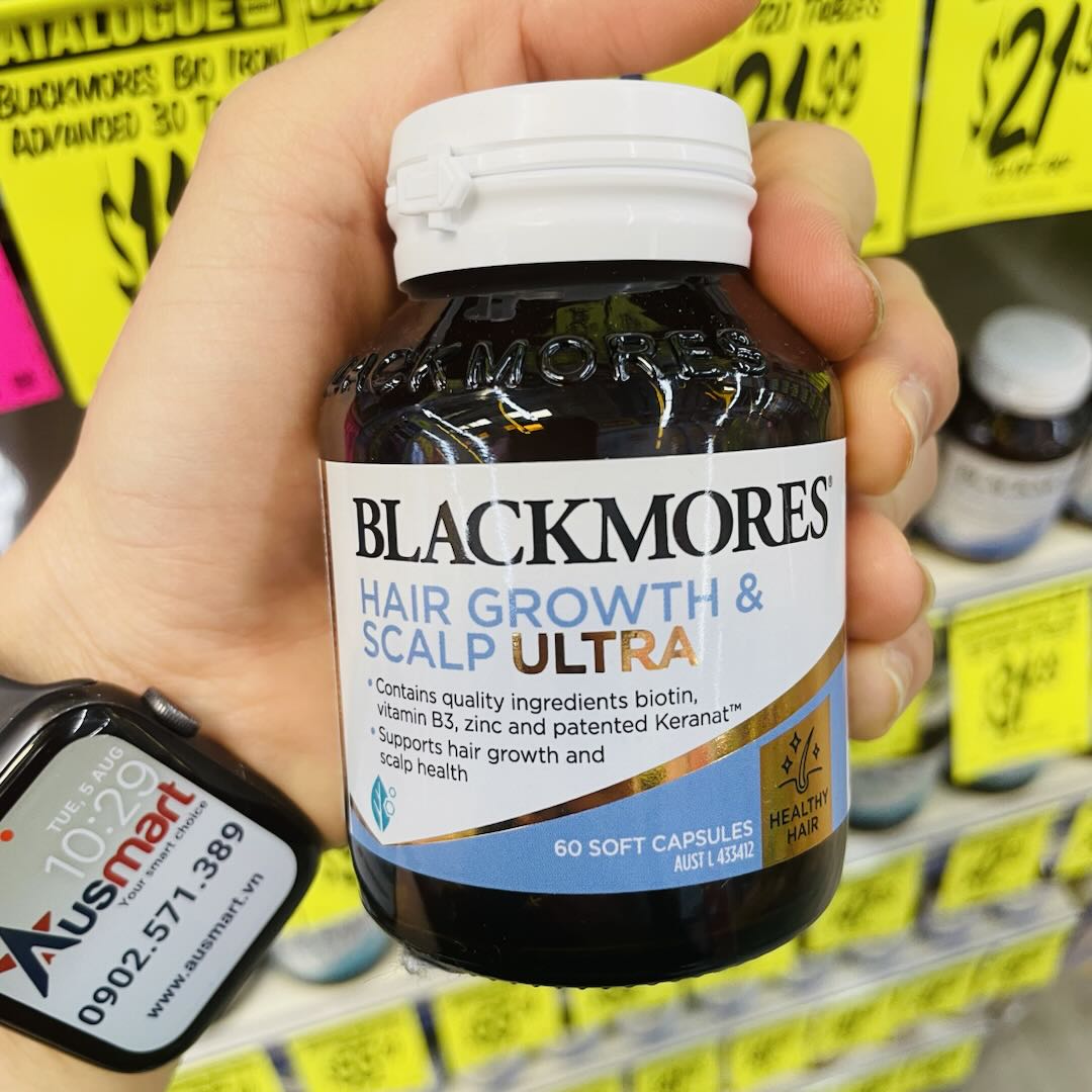 Viên uống kích thích mọc tóc Blackmores Hair Growth+Scalp Ultra
