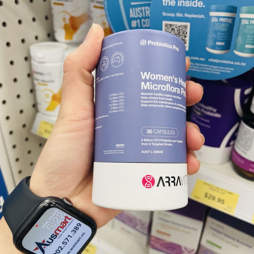 Viên uống lợi khuẩn cho phụ nữ Arravite Women's Healthy Microflora Probiotic 30 viên