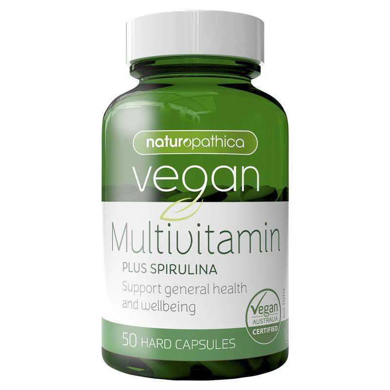 Vitamin tổng hợp thuần chay Naturopathica Vegan Multi Vitamin Plus Spirulina 50 viên