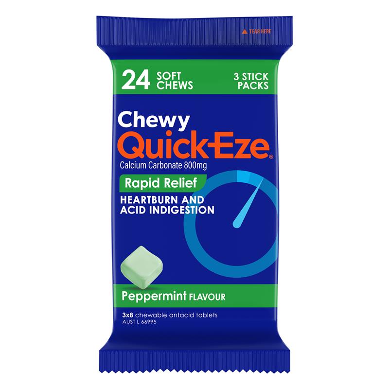 Viên nhai giảm ợ nóng khó tiêu Quick-Eze rapid relief Chewy