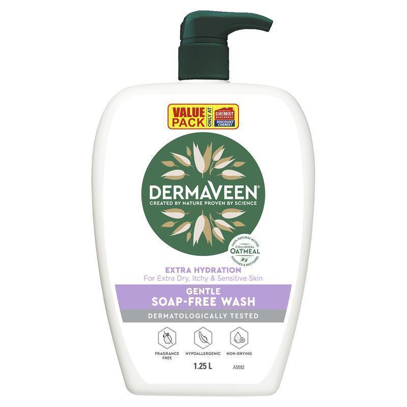 Sữa tắm dưỡng ẩm dịu nhẹ DermaVeen Extra Hydration Gentle Soap Free Wash