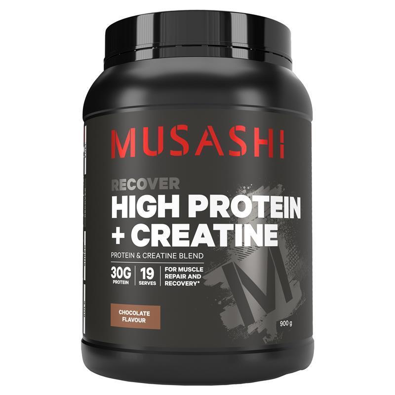 Bột uống bổ sung protein Musashi High Protein + Creatine