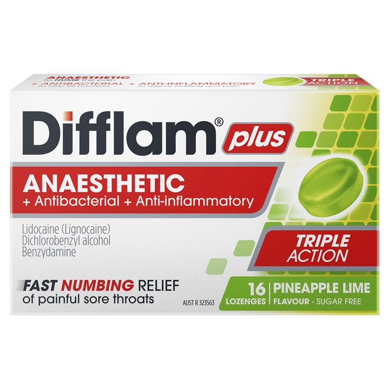 Viên ngậm giảm đau họng Difflam Plus Anaesthetic Sugar Free