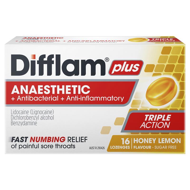 Viên ngậm giảm đau họng Difflam Plus Anaesthetic Sugar Free
