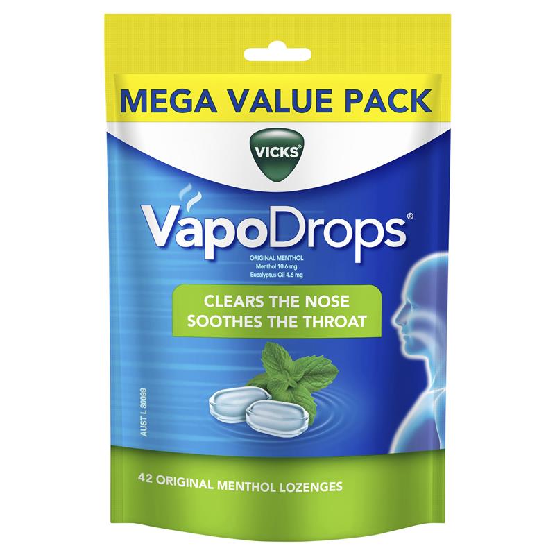 Kẹo ngậm giảm ho Vicks VapoDrops Original Menthol