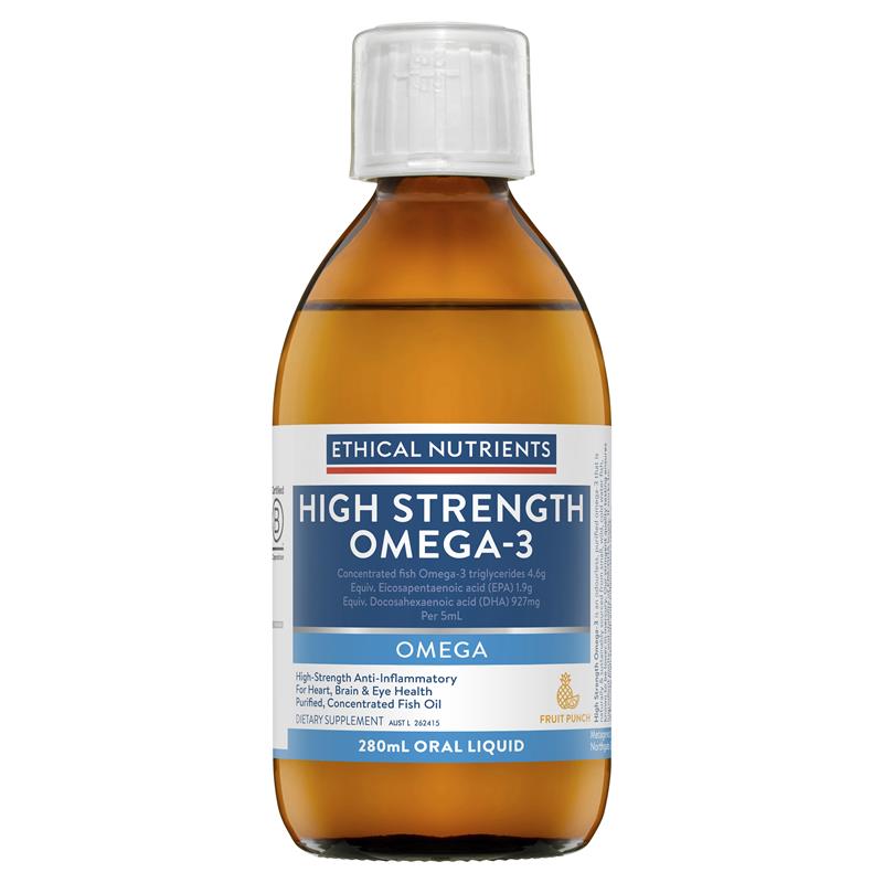 Dầu cá dạng lỏng Ethical Nutrients High Strength Omega-3 Fruit Punch