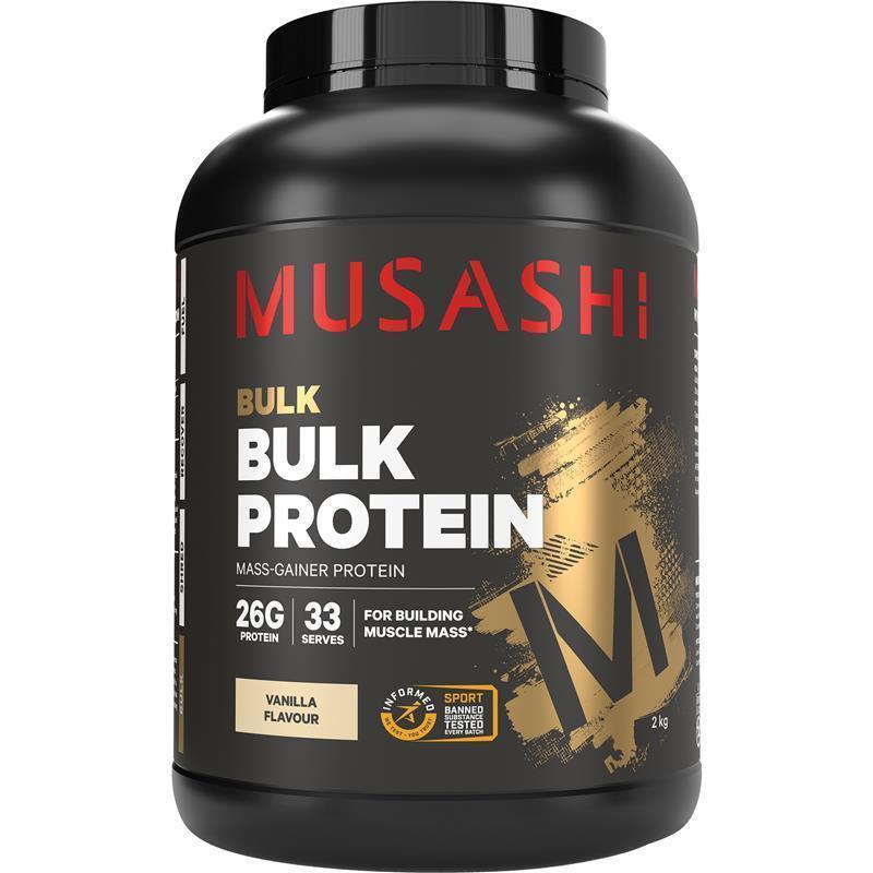 Bột protein hỗ trợ tăng cơ Musashi Bulk Protein