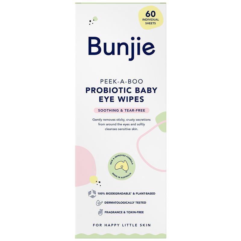 Khăn lau mắt cho bé Bunjie Probiotic Baby Eye Wipes