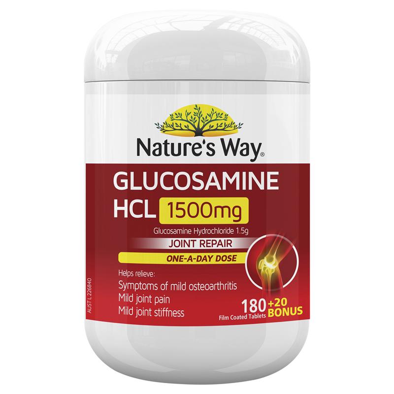 Viên uống Glucosamine HCL 1500mg Nature's Way Úc 200 viên | Sản phẩm Úc chính hãng