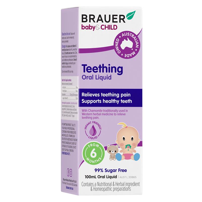 Siro giảm đau khi mọc răng Brauer Baby & Child Teething 100ml