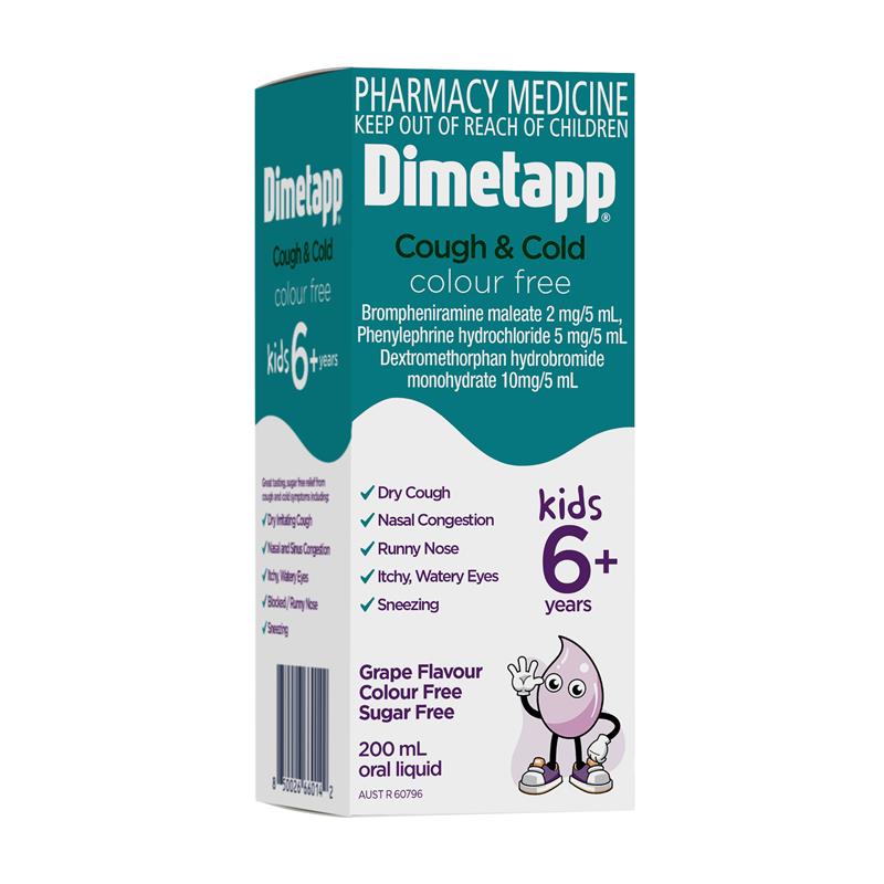 Siro giảm ho và cảm lạnh Dimetapp Cough and Cold