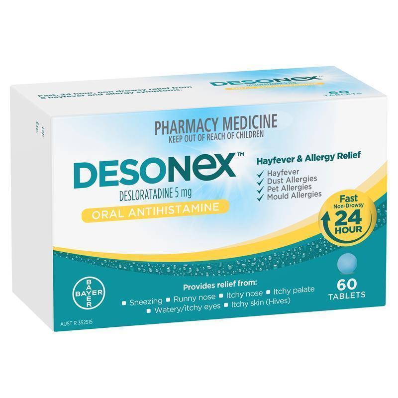 Viên uống hỗ trợ dị ứng và viêm mũi dị ứng Desonex Allergy & Hayfever 5mg