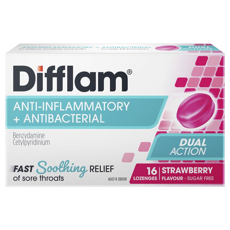 Viên ngậm giảm đau họng không đường Difflam Sore Throat Sugar Free