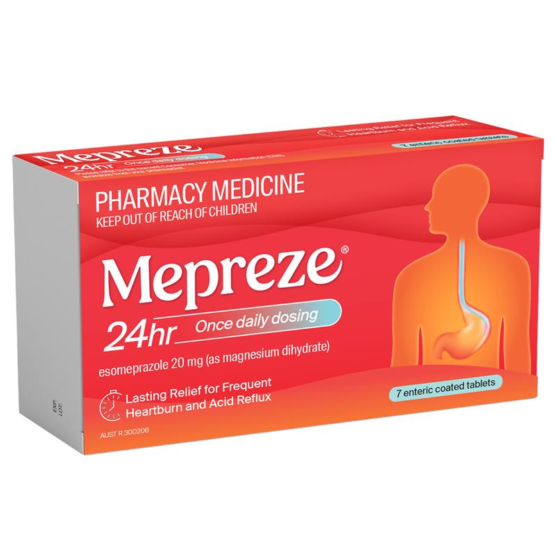 Viên uống giảm trào ngược dạ dày Mepreze 24Hr esomeprazole 20mg