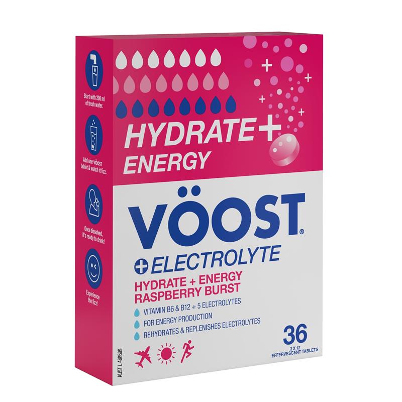 Viên sủi bù nước và năng lượng Voost Hydrate + Energy Effervescent