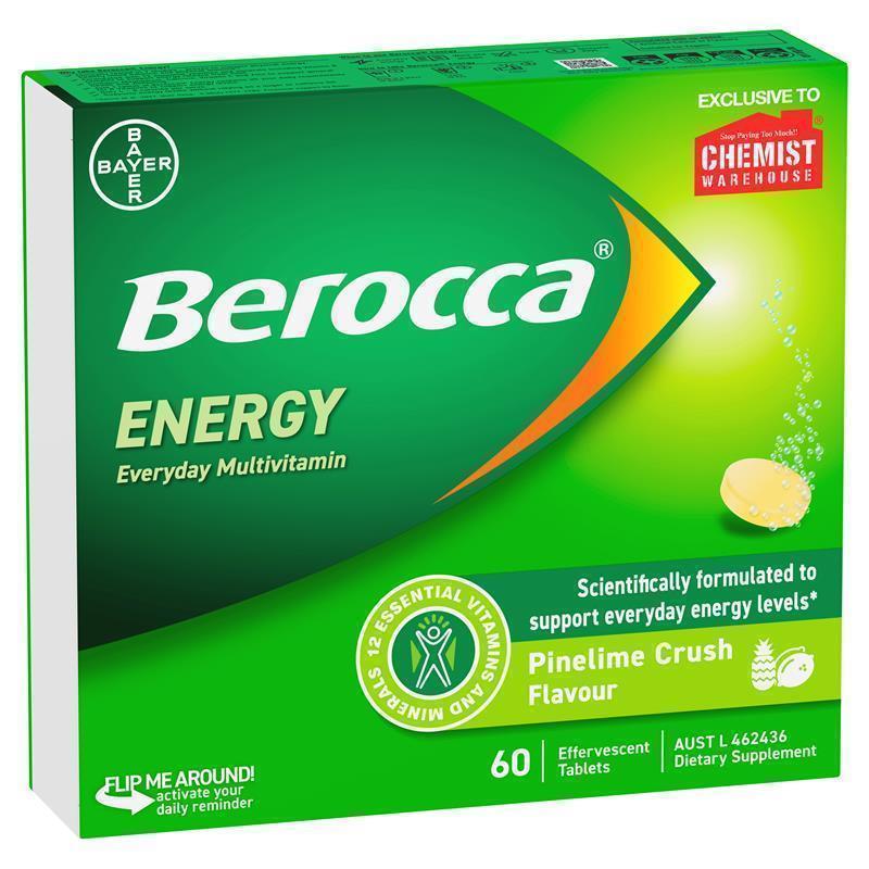 Viên sủi bổ sung năng lượng Berocca Energy Pinelime Crush