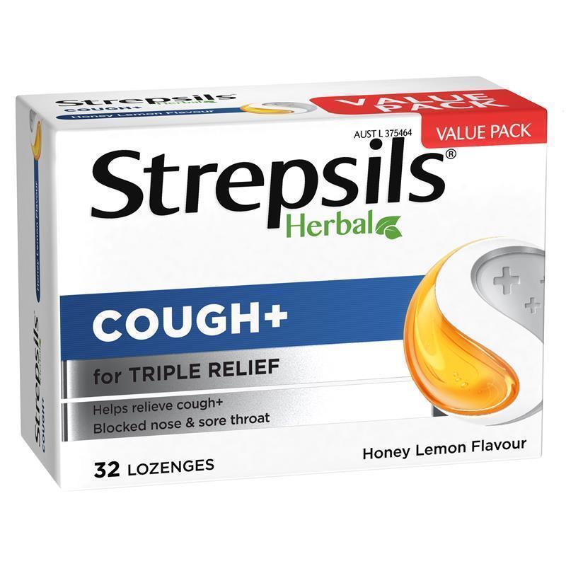 Viên ngậm giảm ho thảo dược Strepsils Herbal Cough Lozenges