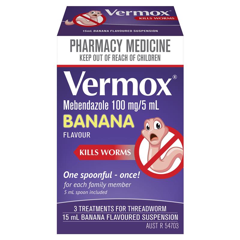 Thuốc tẩy giun Vermox Worming Treatment