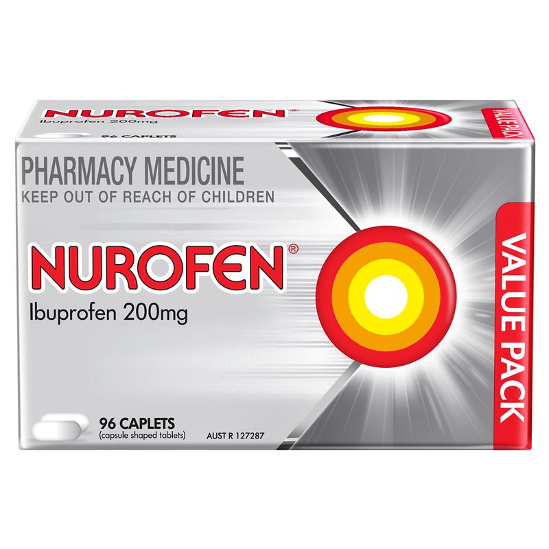 Viên uống giảm đau và kháng viêm Nurofen Pain and Inflammation Relief Ibuprofen 200mg