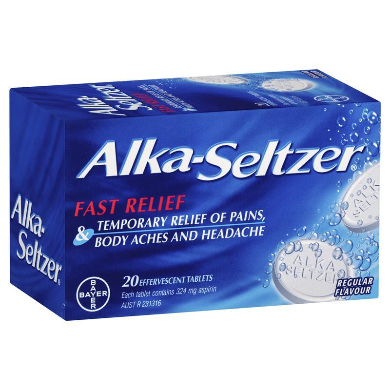Viên sủi giảm đau nhanh Alka Seltzer Fast Relief Effervescent