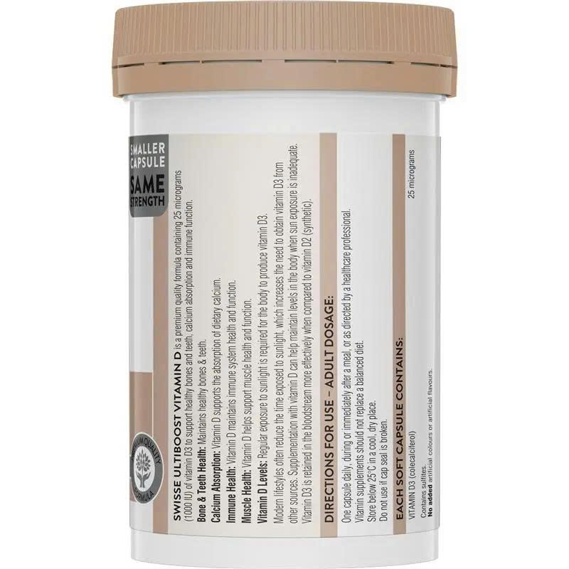 Viên uống bổ sung Vitamin D Swisse Ultiboost