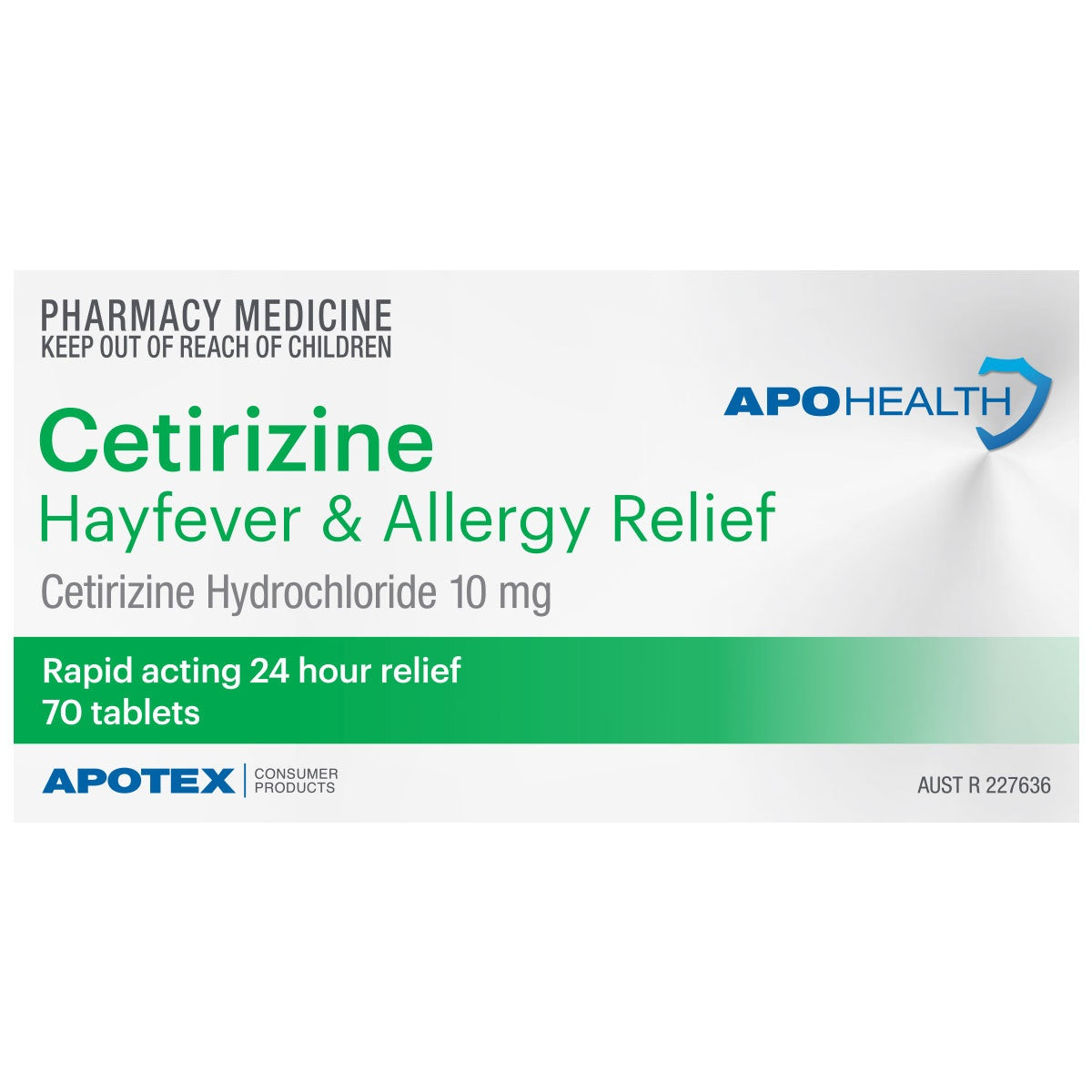 Thuốc dị ứng ApoHealth Cetirizine 10mg Hayfever & Allergy Relief