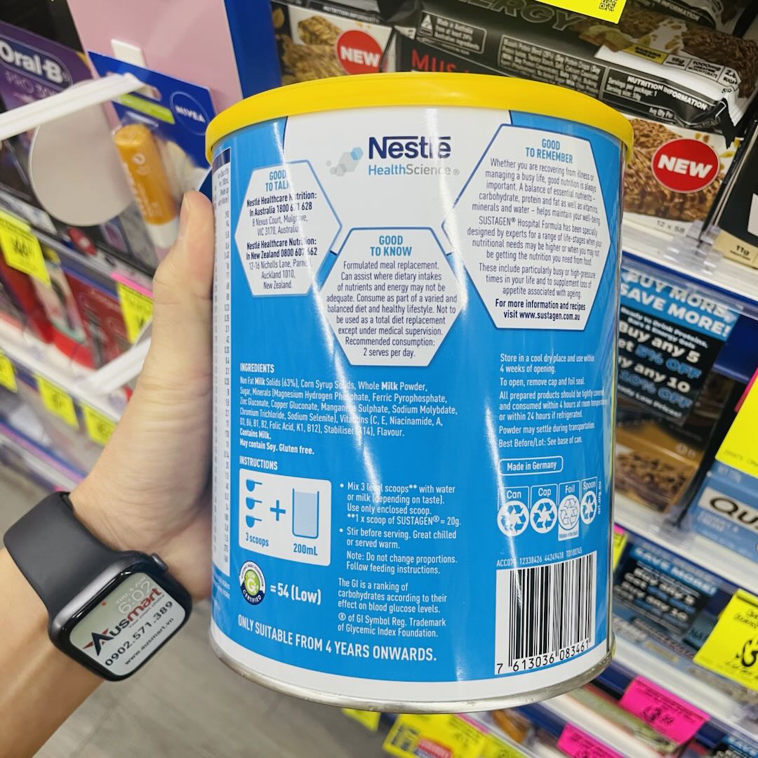 Sữa dinh dưỡng vị Vanilla Sustagen Hospital Formula 840g