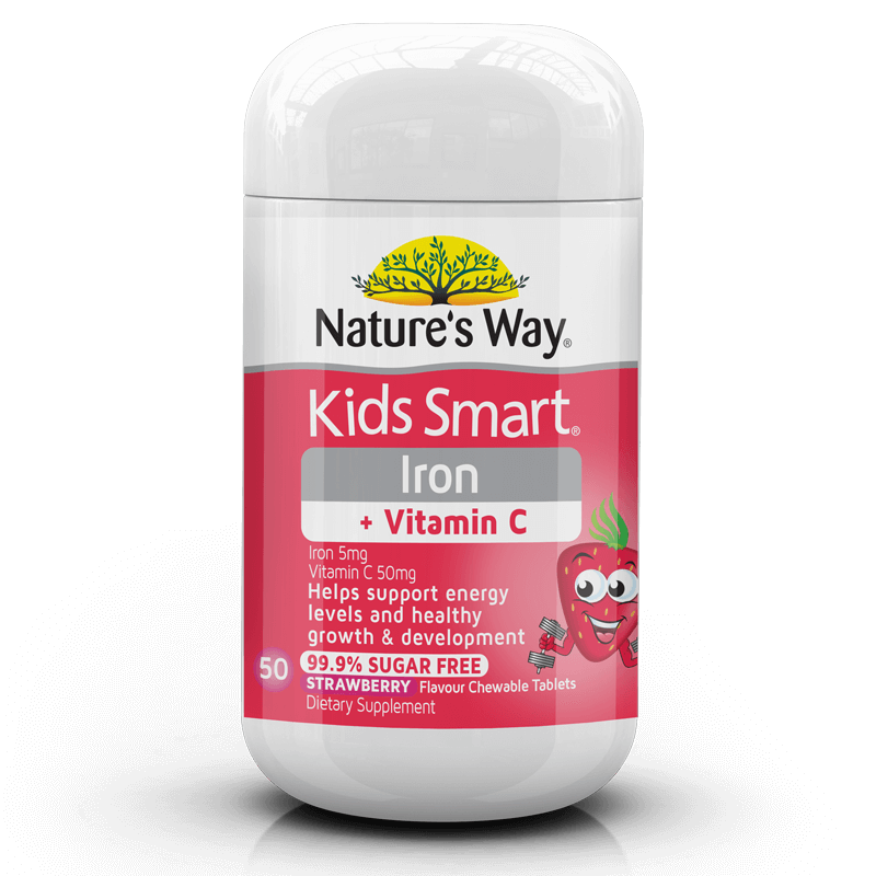 Nature's Way Iron + Vitamin C Kids Smart 50 viên | Chất lượng đảm bảo từ Úc