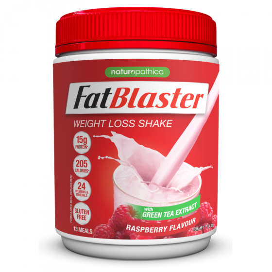 FatBlaster Raspberry Ripple Naturopathica hỗ trợ giảm cân 430g | Nhập khẩu từ Úc