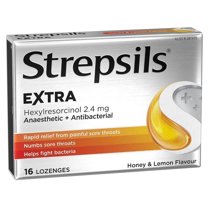 Viên ngậm giảm đau rát họng Strepsils Extra Sore Throat Pain Relief with Anaesthetic Lozenges