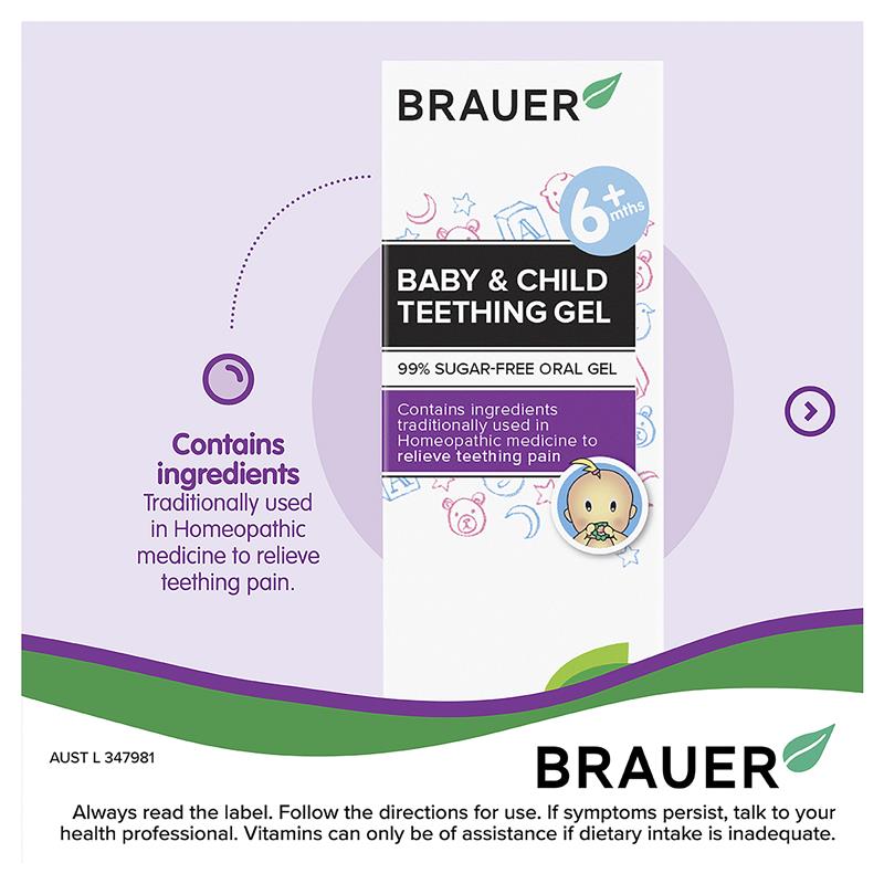 Gel giảm đau răng Brauer Baby & Child Teething Gel 20g