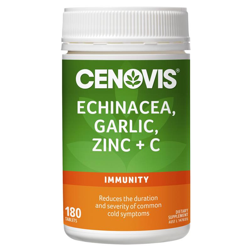 Cenovis Echinacea Garlic Zinc + C tăng sức đề kháng 180 viên | Mua sắm hàng Úc tại Ausmart
