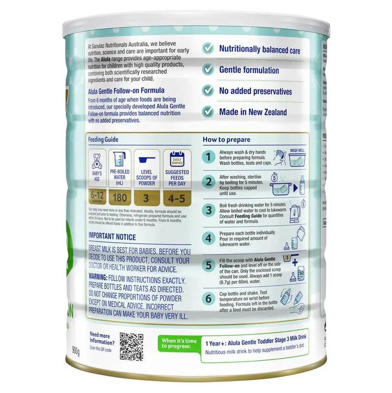 Sữa Alula Original số 2 Follow On 900g (6-12 tháng)