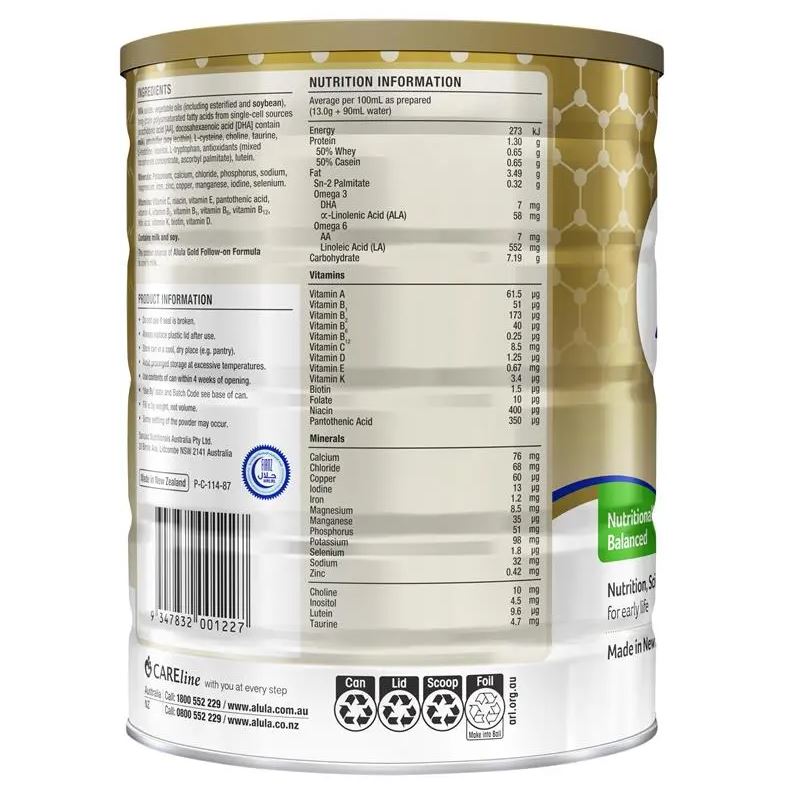 Sữa Alula Gold số 2 Follow On 900g (6-12 tháng)