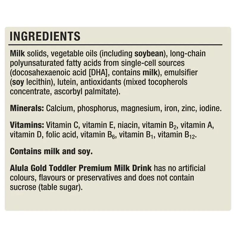 Sữa Alula Gold số 3 Toddler của Úc 900g cho trẻ từ 1-3 tuổi